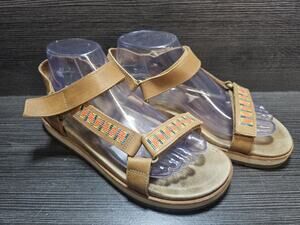 Merrell Juno Strap Leather Sandals Flat Tobacco Brown Casual Women's Size 8